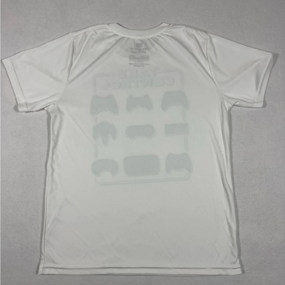 Tek Gear Boys' Video Gamer White Performance Short Sleeve T Shirt Size M NWOT
